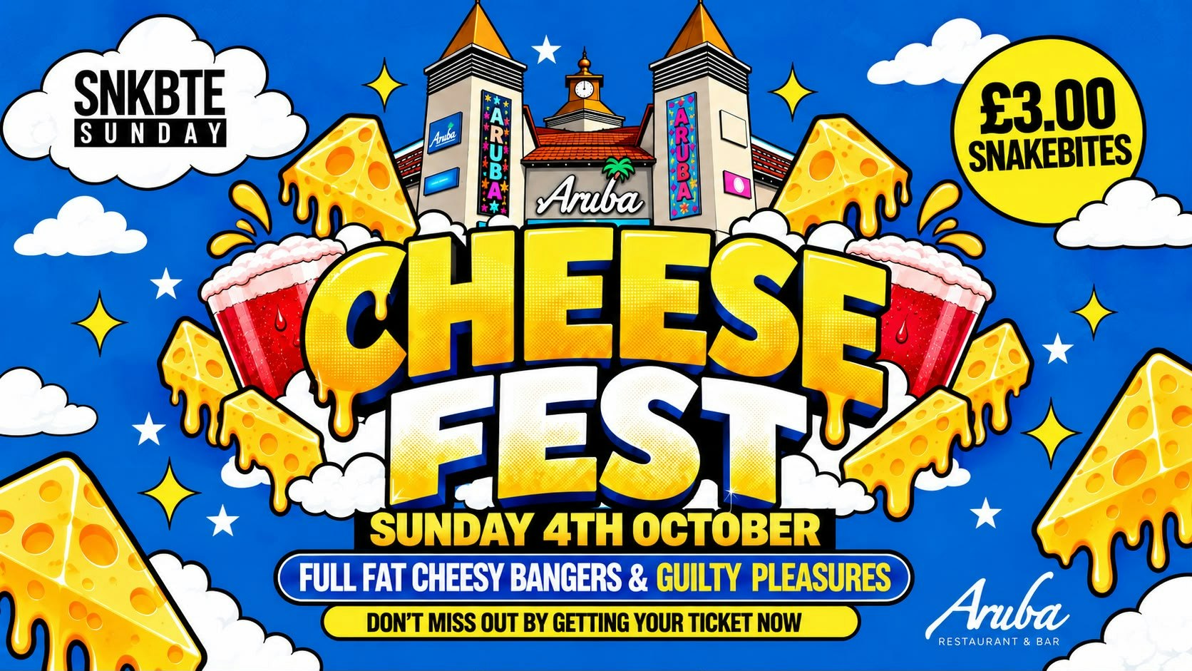 Snakebite Sunday • Cheese Fest @Aruba 04.10.26