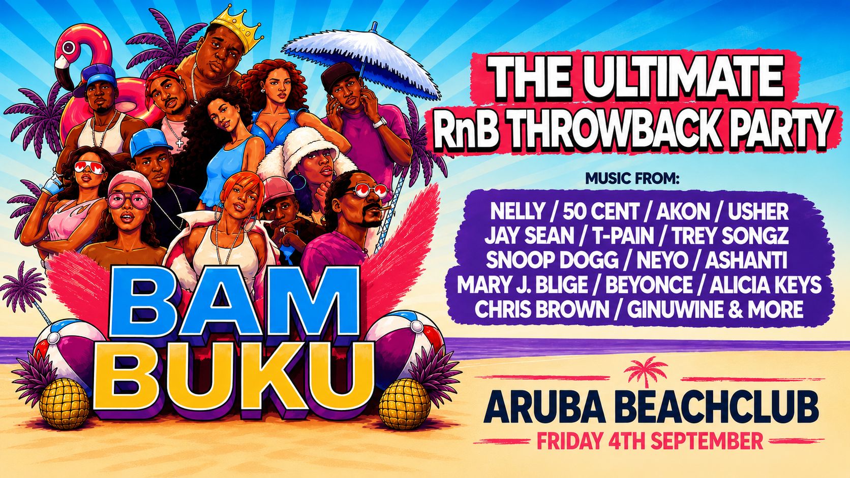 BAMBUKU – Bournemouth’s BIGGEST RnB Throwback Party @Aruba