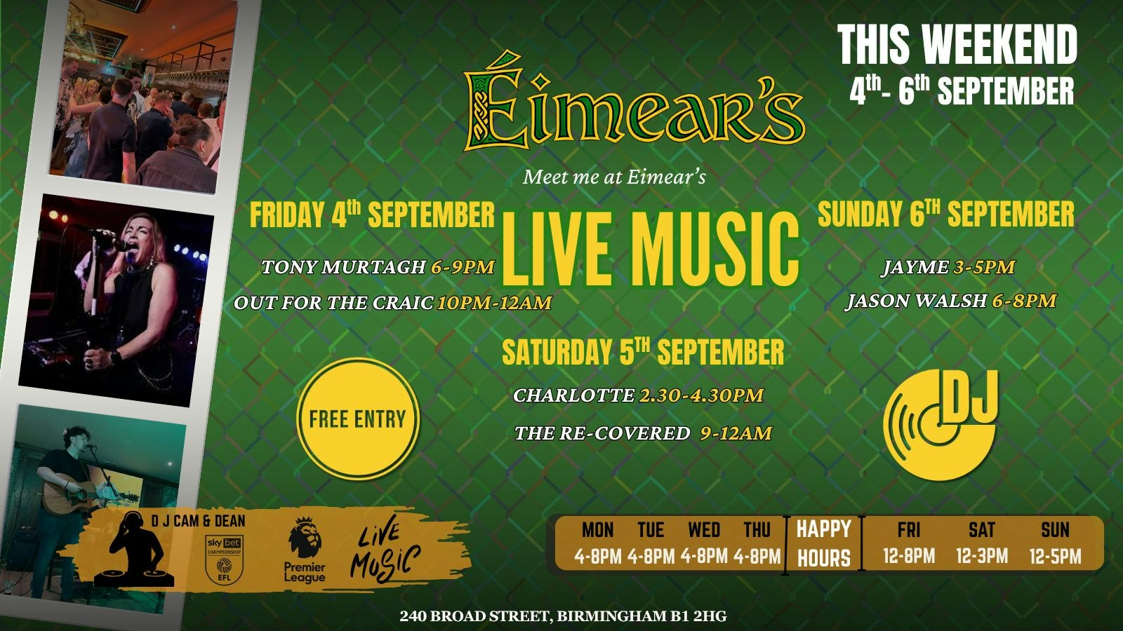Eimear’s Presents Live Music