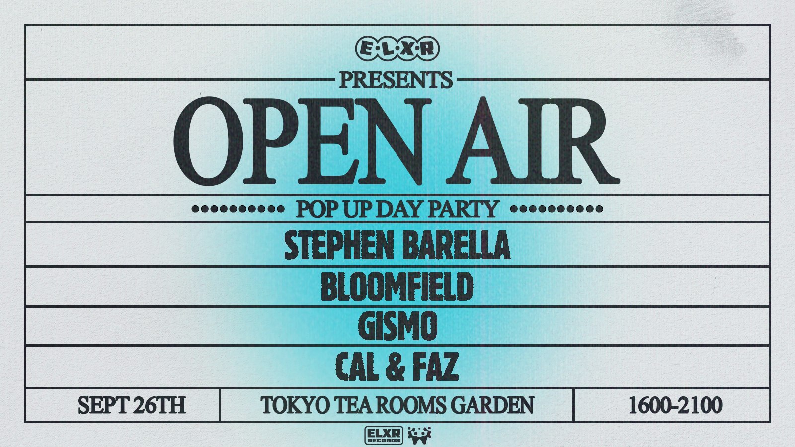 ELXR Presents – Open Air Day Party
