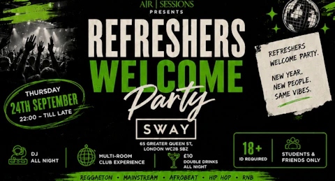 Refreshers Welcome Party 2026/27