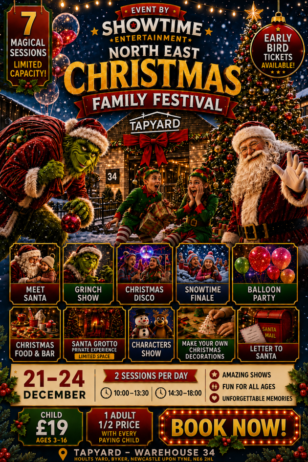 Christmas Family Festival Newcastle | Santa, Grinch & Snow
