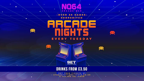 Arcade Nights @ NQ64 Shoreditch Tuesday 15TH SEPTEMBER