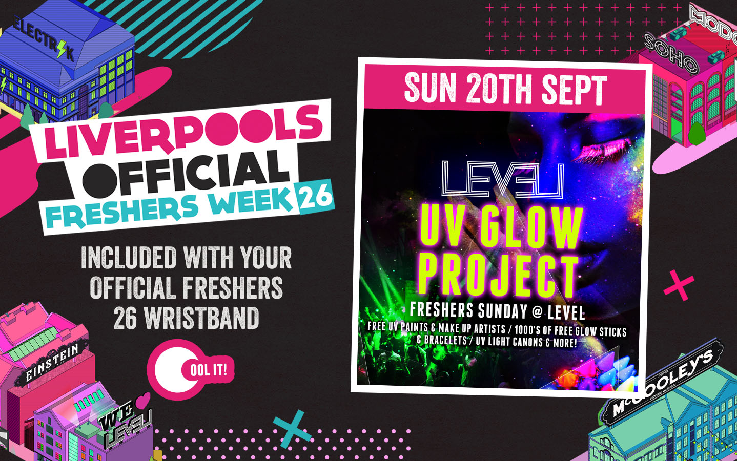 OFFICIAL FRESHERS – EVENT 1: UV GLOW PROJECT : The Legendary Freshers Sunday 🌟 🔮 🎊 🎪