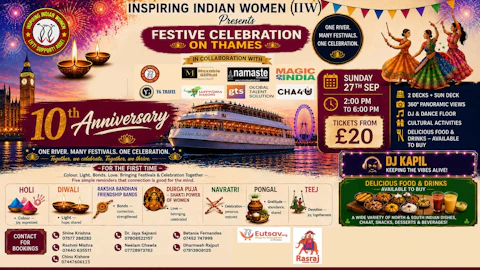 Festive Celebration On Thames - Bollywood Boat Party