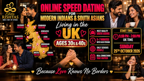 Online Speed Dating | For UK Indian Singles in their 30's & 40's
