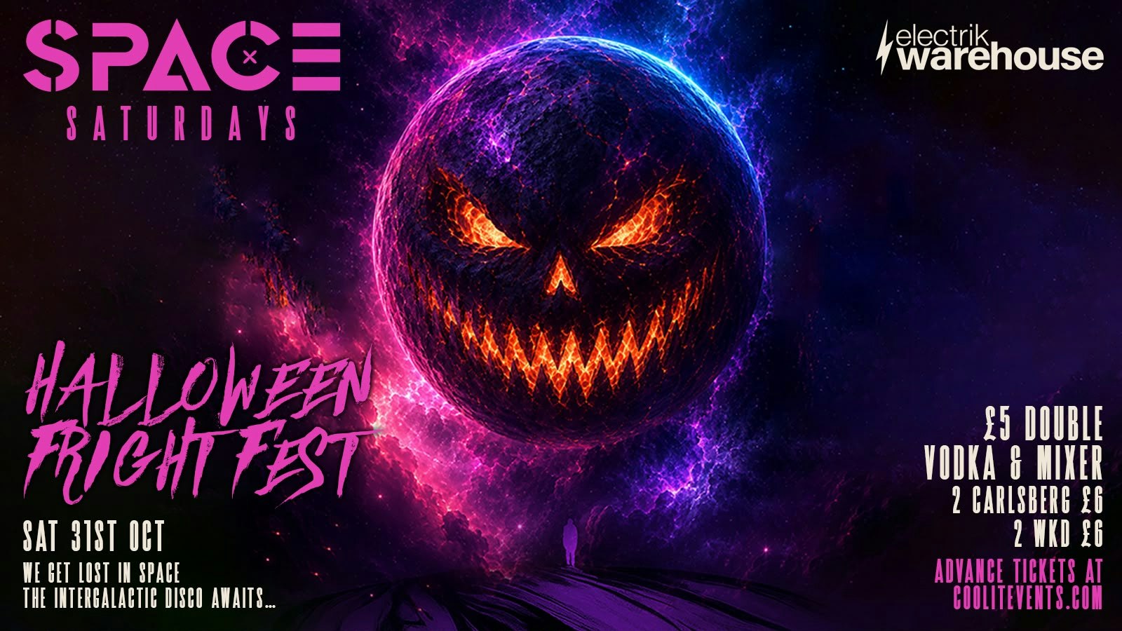 🪩 🎃 HALLOWEEN FRIGHT FEST – SPACE SATURDAYS 🎃🪩 @  Electrik WAREHOUSE