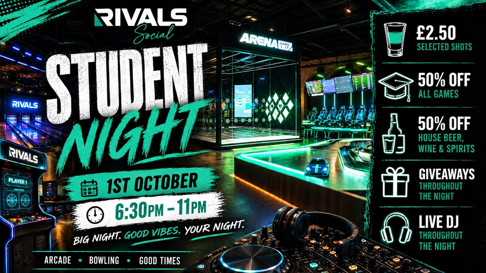 Student Night Event @ Rivals Social Canterbury