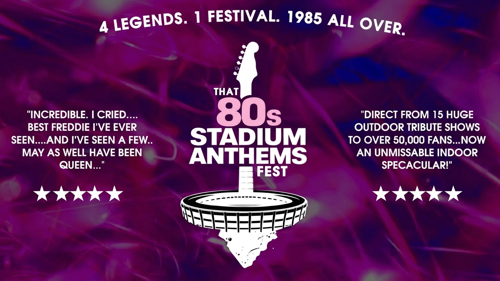 80s Stadium Anthems Tribute – Queen v Elton v George Michael v Springsteen + 80s Hits