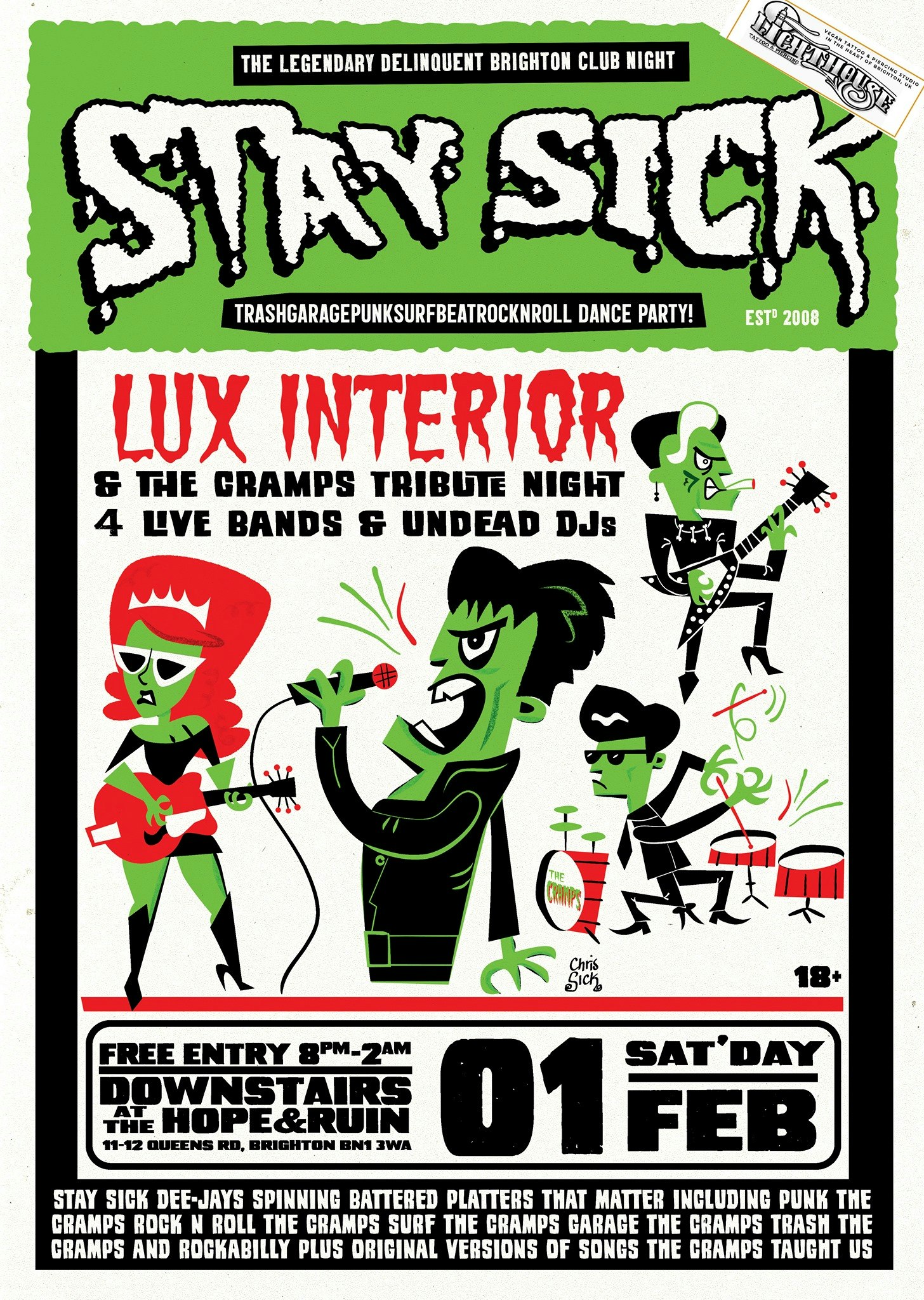 Stay Sick: Lux Interior Cramps Tribute Night