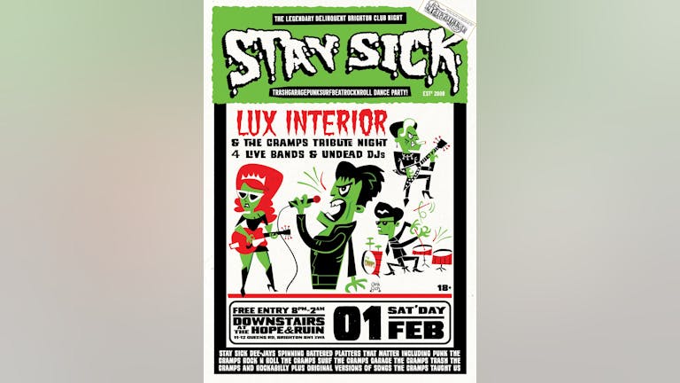 Stay Sick: Lux Interior Cramps Tribute Night