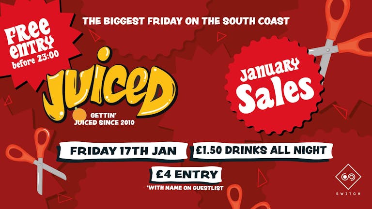 Juiced: January Sales - £1.50 Drinks