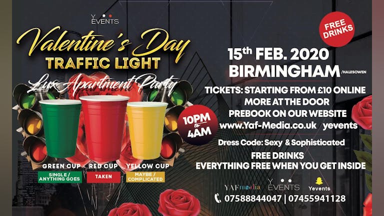 BIRMINGHAM'S Exclusive Valentines Traffic Light Lux Apartment Party 