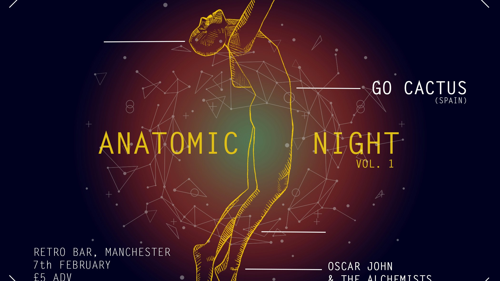 ANATOMIC NIGHT vol.1. with Go Cactus, Oscar John and The Alchemists
