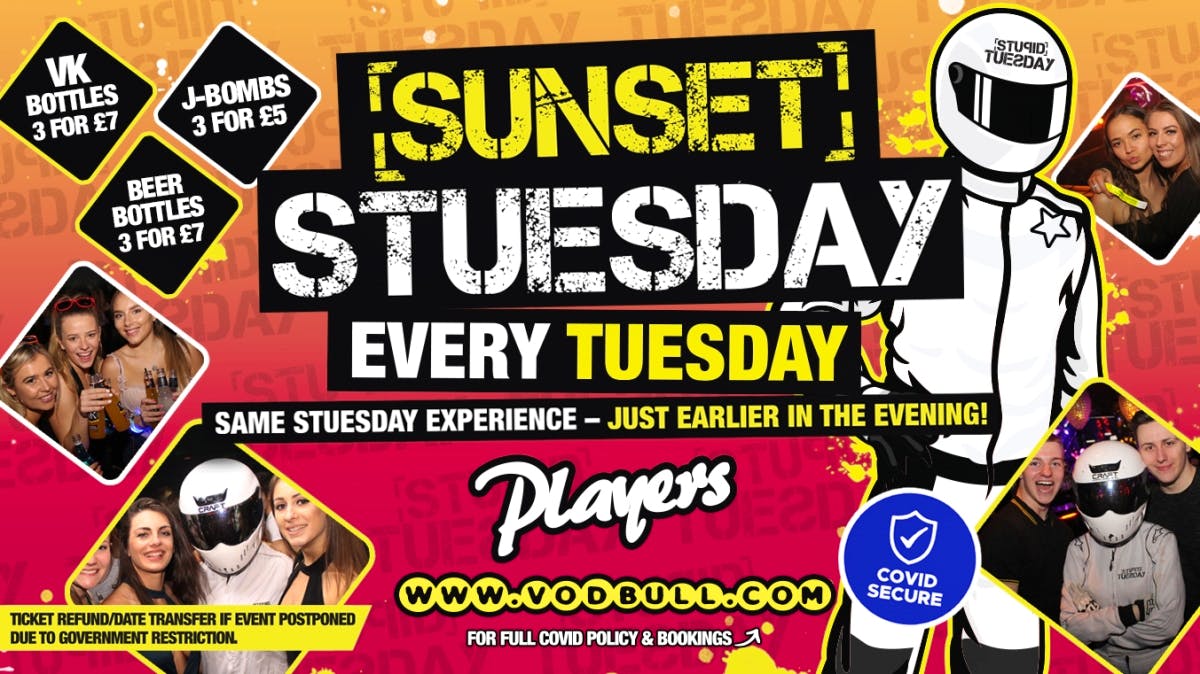 Sunset Stuesday 6pm 10pm Vodbull