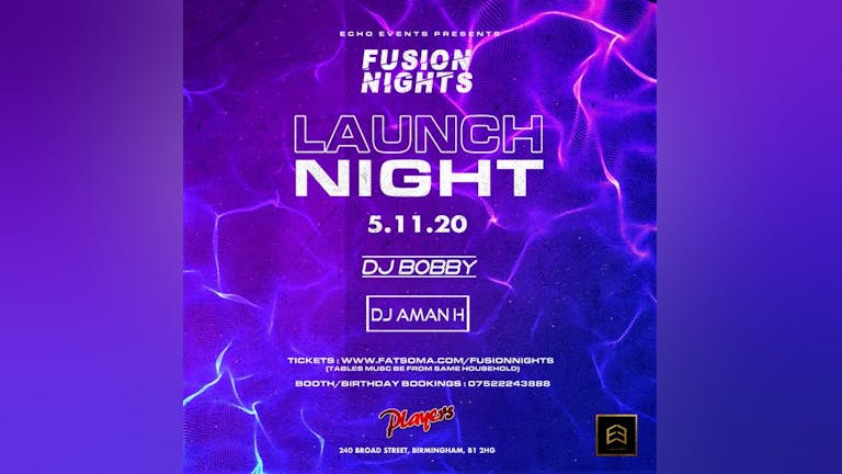 Fusion Nights - Birmingham Launch Night! 