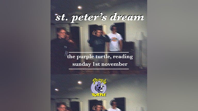 St Peter's Dream - live ** Tables of 4 £16 - £4 per person **