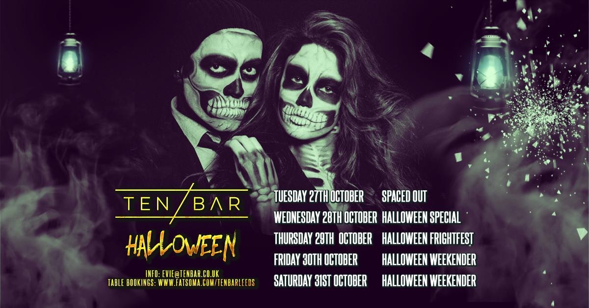 Halloween Ten Bar Friday 30th October table bookings