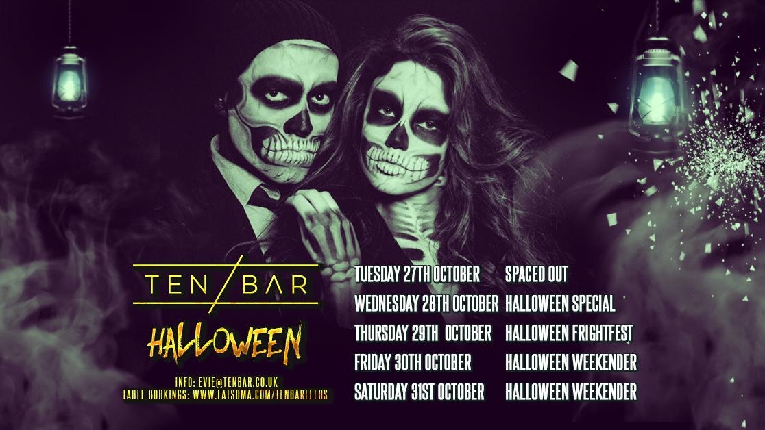 Halloween Ten Bar Saturday 31st October table bookings