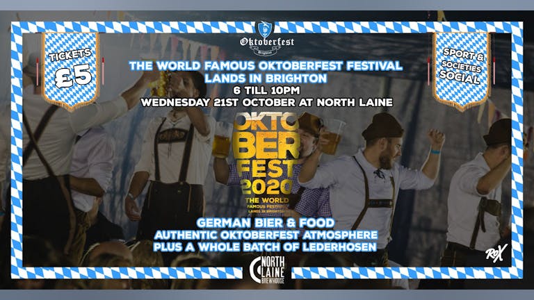 Oktoberfest Brighton • Sports & Societies Social • Wednesday 21st October