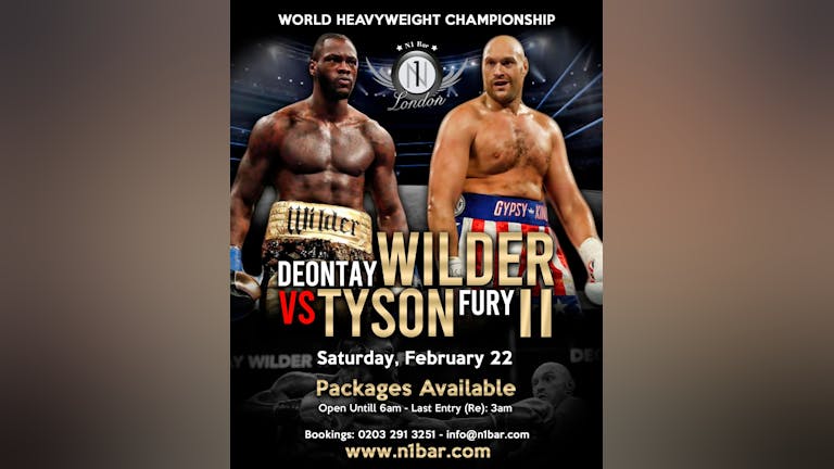 Wilder Vs Fury 2 (Fight Screening & Party)