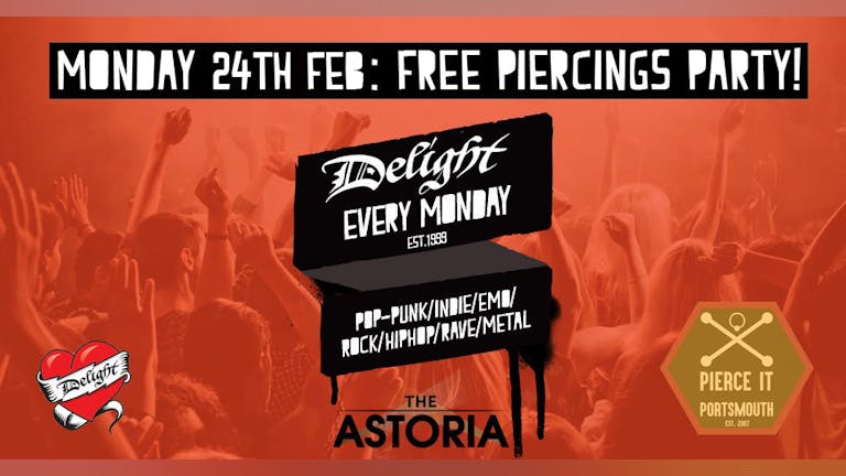 Tonight: FREE piercings giveaway at Delight