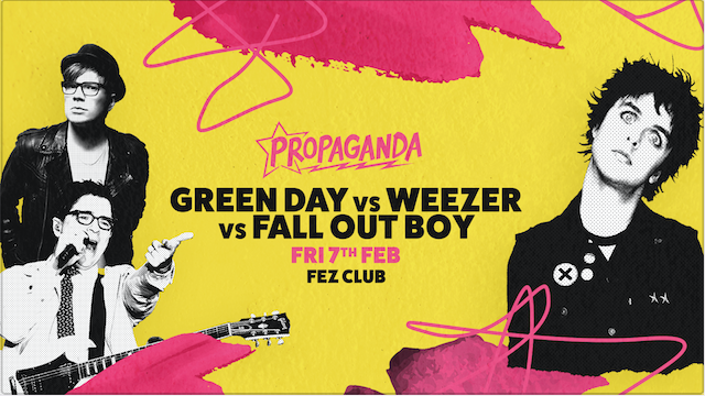 Propaganda Cambridge – Green Day Vs Weezer Vs Fall Out Boy