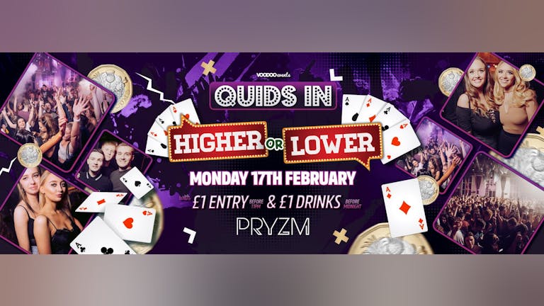 Quids In Higher or Lower £1000 CASH Prize