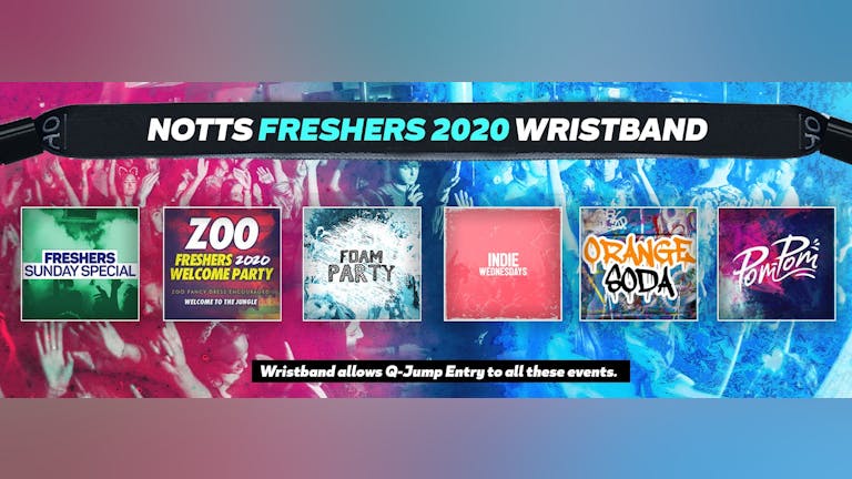Notts Freshers Invasion 2020 Wristband