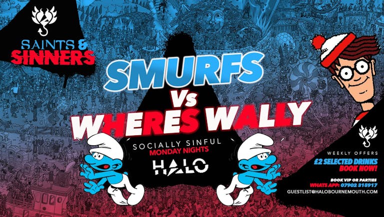 TONIGHT: Where's Wally vs Smurfs - 29/09 - Bournemouth's Biggest Student Night // Bournemouth Freshers