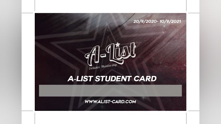 Official Pre Order A-List Card Ticket 20/21