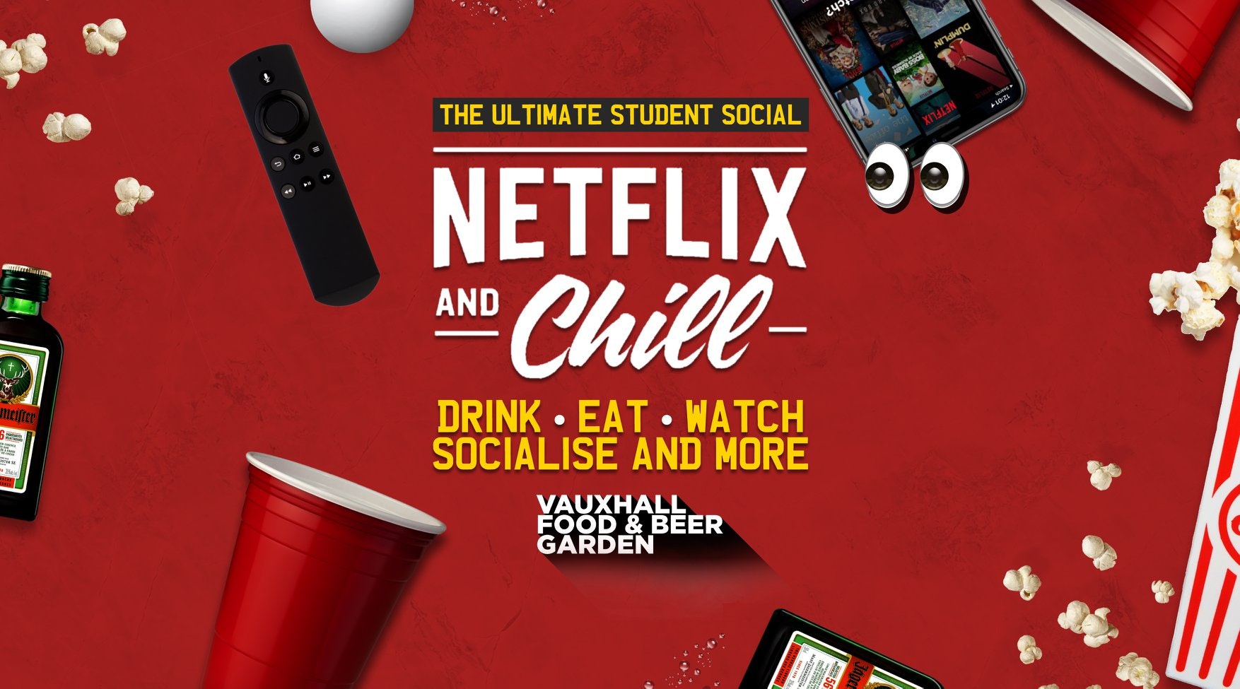 Netflix & Chill 👀The Ultimate Weekly Student Social 🎉 – Tickets Out Now!