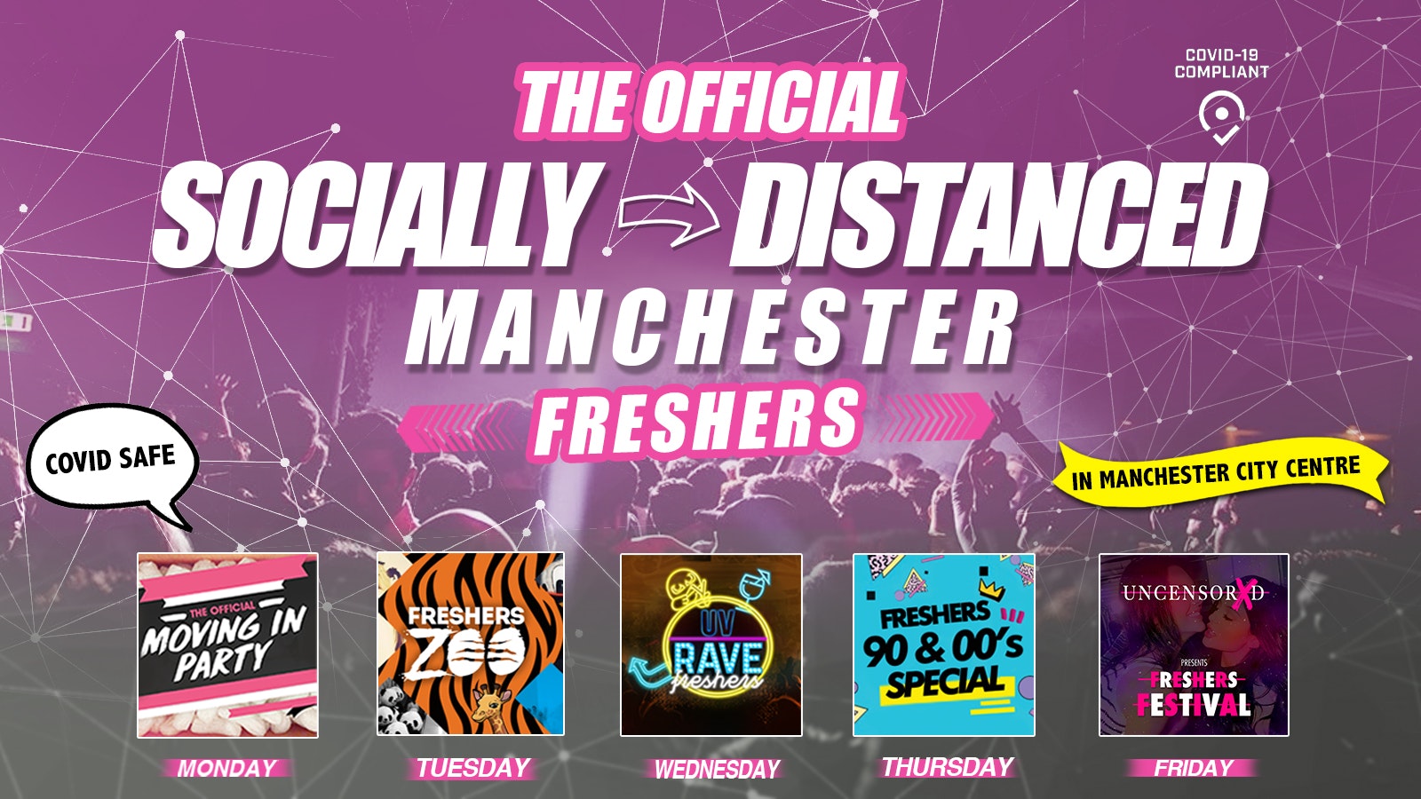OFFICIAL UOM Socially Distanced Freshers Week Wristband 2020 – Manchester Freshers