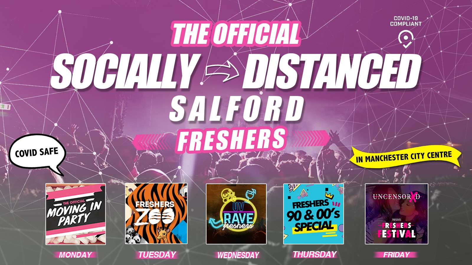 OFFICIAL Salford Socially Distanced Freshers Week Wristband 2020