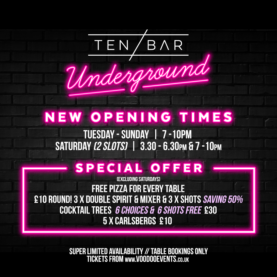 SATURDAY: Weekends @ Ten Bar Underground (Formerly Space)