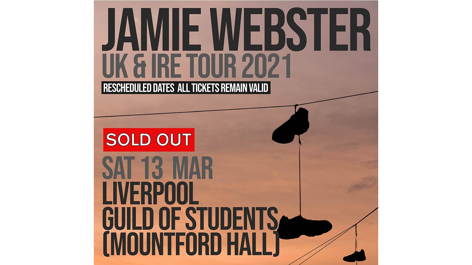 Jamie Webster at Liverpool Guild Sold Out