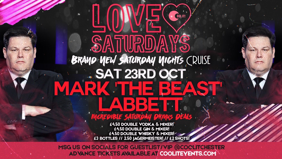 LOVE Saturdays hosted by Mark ‘The Beast’ Labbett