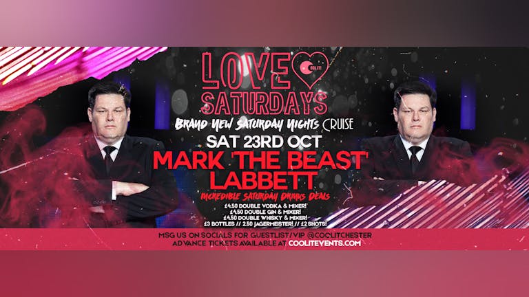LOVE Saturdays hosted by Mark 'The Beast' Labbett