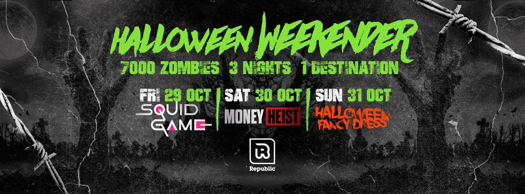 Halloween Weekender Pass – 4 Nights / 1 Ticket