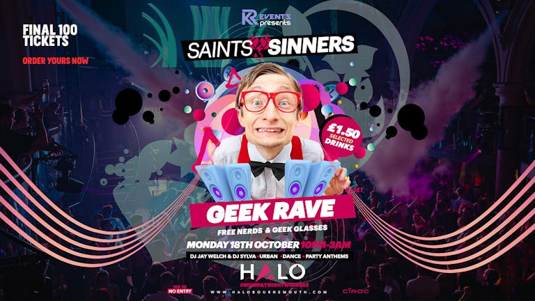 Halo Monday's - The Geek Rave 18th October | Bournemouth Freshers 2021 