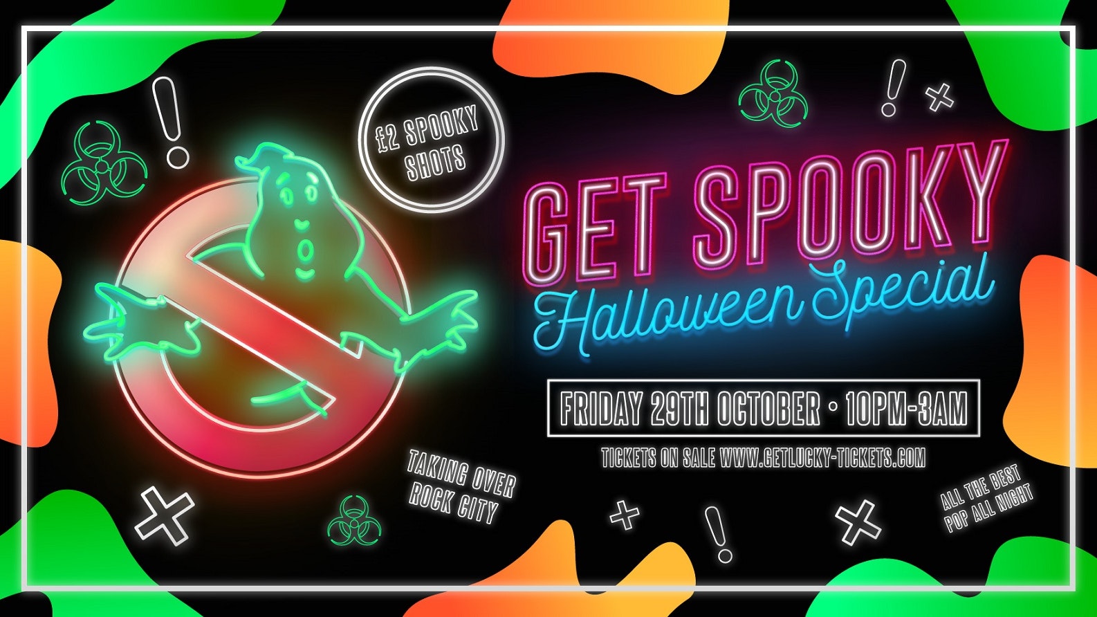 Get Lucky –  (ADVANCE TICKETS NOW SOLD OUT – PAY ON THE DOOR TICKETS AVAILABLE ON THE NIGHT) – GET SPOOKY HALLOWEEN SPECIAL – Nottingham’s Biggest Friday Night – 29/10/21