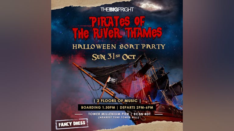 Pirates of the River Thames Halloween Boat Party, Sun 31st Oct