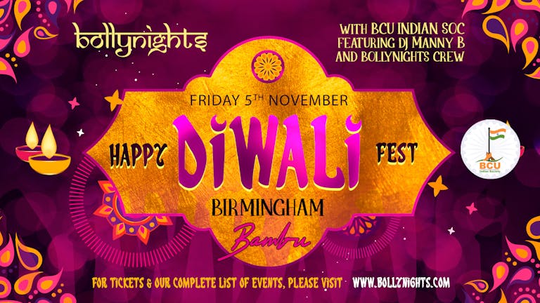 Bollynights Birmingham: Diwali Fest | Friday 5th November