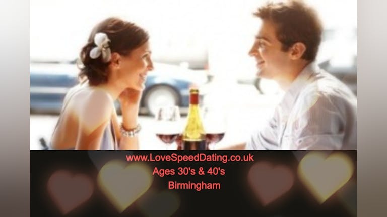 Speed Dating Singles Night ages 30's & 40's Birmingham 