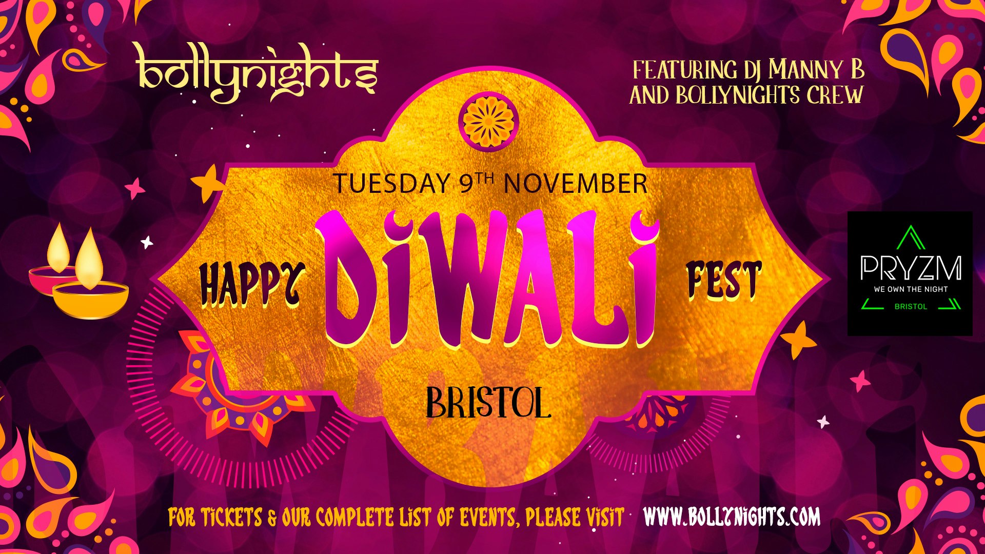 Bollynights Bristol: Diwali Fest | Tuesday 9th November