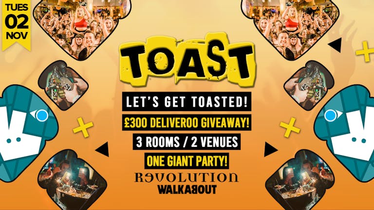 Toast • Deliveroo Gift Card Giveaway • Revolution & Walkabout