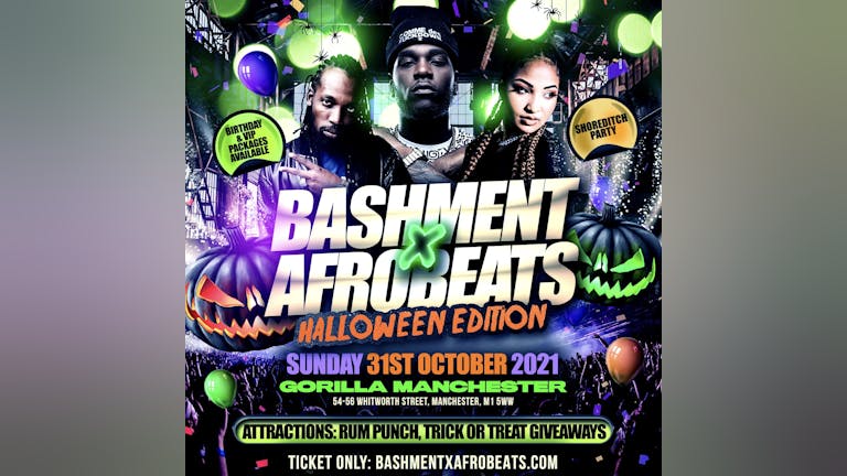 Bashment X Afrobeats - Manchester Halloween Party