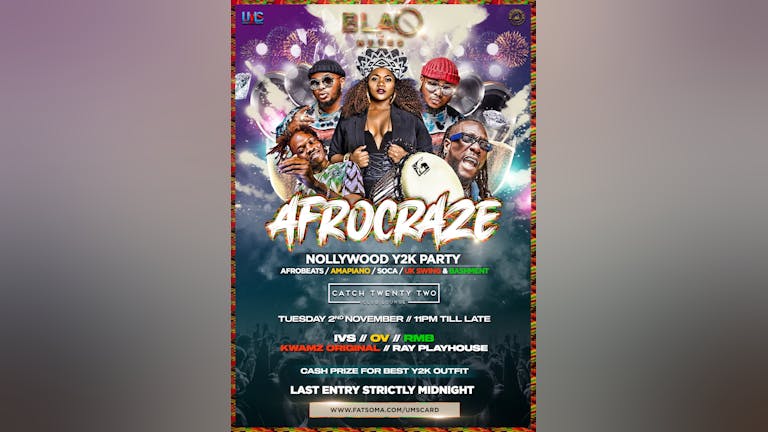 BLAQ NYTES AFROCRAZE -  Y2K PARTY!! (COVENTRY)
