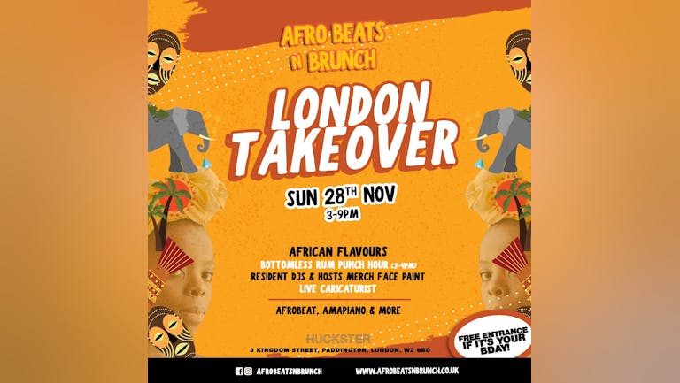 Afrobeats N Brunch: London TAKEOVER! - Nov 28th