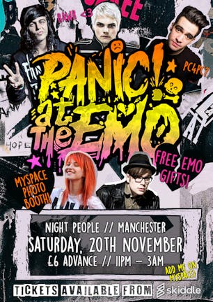 Panic At The Emo at Night People, Manchester on 20th Nov 2021
